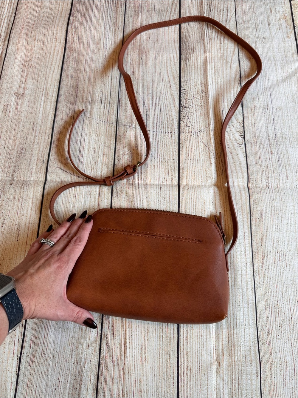 Universal Thread Brown Faux Leather Crossbody Bags - Picture 2 of 6